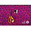 Jacquard Stof Fuchsia met Paarse Luipaardprint