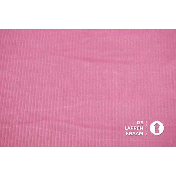 Ribfluweel Stretch Stof Roze