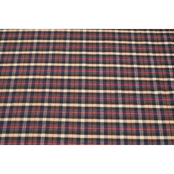 Flanel met blauw/beige ruit