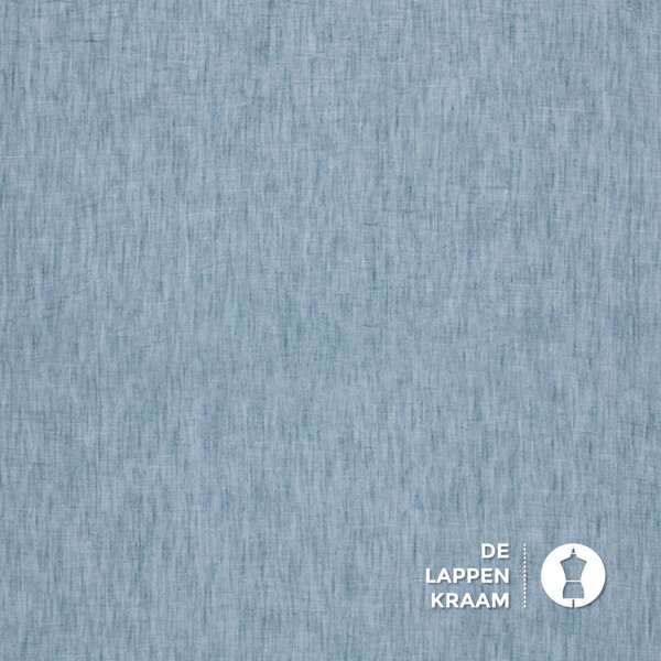 Polyester Stof met Linnenstructuur Blauw