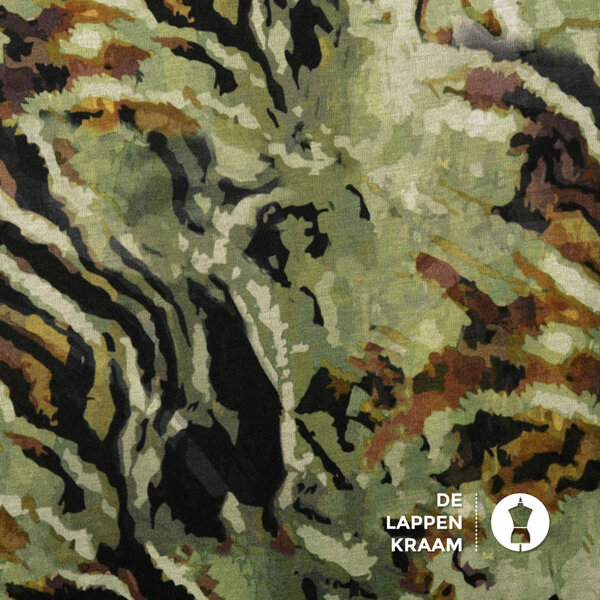 Punta di Roma Stof Groene Camouflage