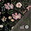 Zwart Velours Stof met Geborduurde Bloemen met Pailletten