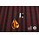 Coupon 14 Gebreid bordeaux met onderbroken streep 200 x 150 cm