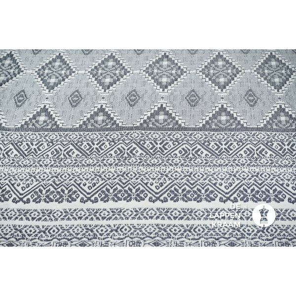 Coupon 83 Gebreid in boho stijl grijs 200 x 180 cm