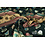 Coupon 50 Polyester met horizontale banen en blaadjes 200 x 150 cm