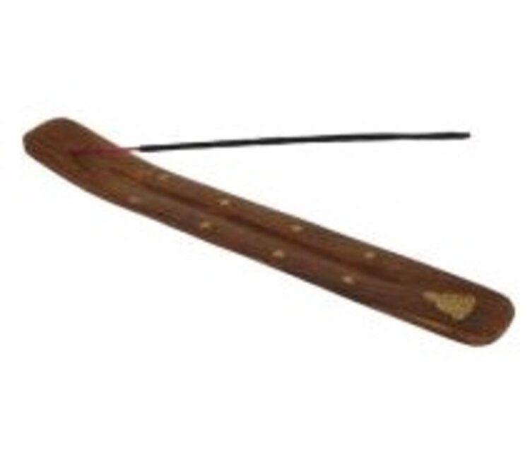 Nature's Incense wierookhouder hout messing opdruk olifant