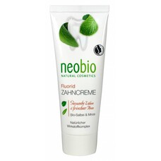 Neobio Neobio tandpasta met fluoride 0-salie/Mint 75 ml