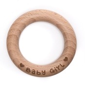Durable Bijtring hout "Baby girl"