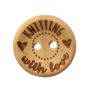 Houten knoop - Knitting with love - 20 mm