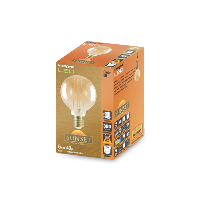 Integral Led Sunset Vintage Globe E27 170lm