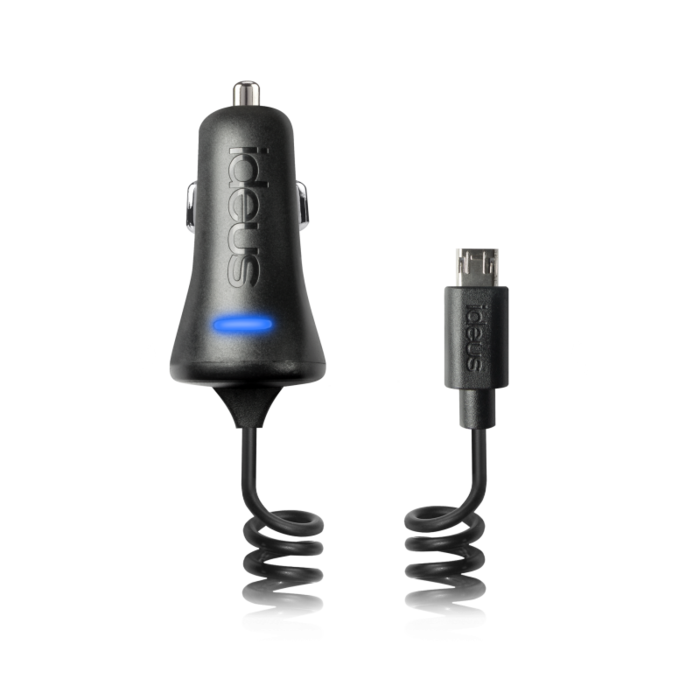 Ideus Micro USB Car Charger Black