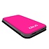 Ideus Rubberized Powerbank Pol Litio 5000 mAh Fuchsia/Grey