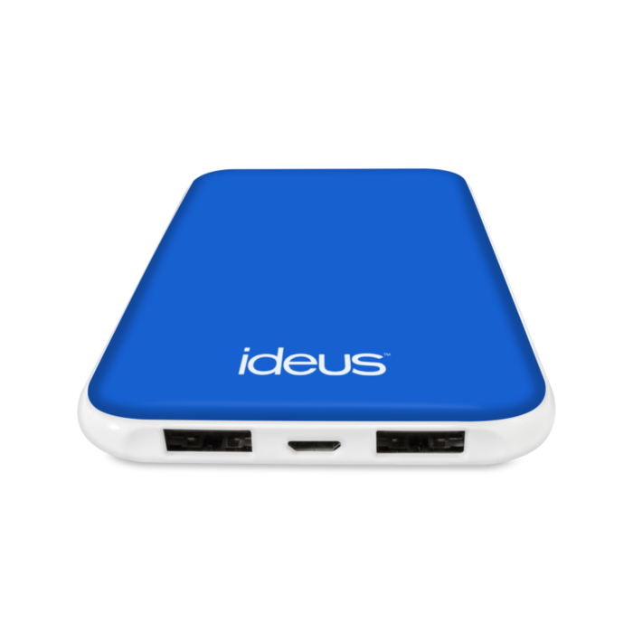 Ideus Rubberized Powerbank Pol Litio 5000 mAh Blue/White