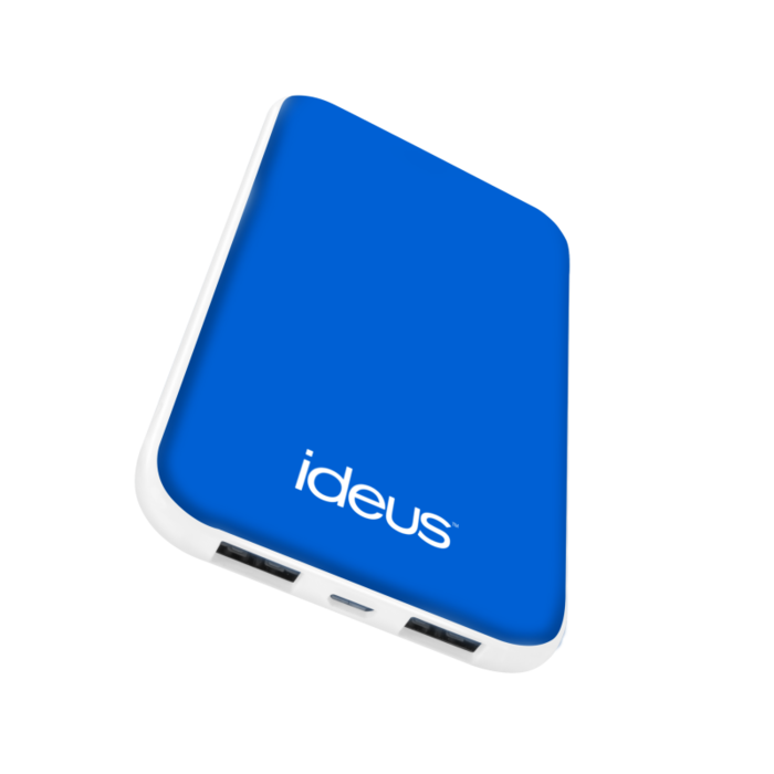 Ideus Rubberized Powerbank Pol Litio 5000 mAh Blue/White