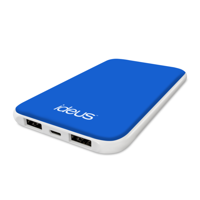 Ideus Rubberized Powerbank Pol Litio 5000 mAh Blue/White