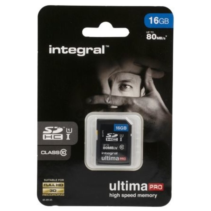 Integral   16GB UltimaPro High Speed SDHC - class 10 - up to 80MB/s UHS-I class 1