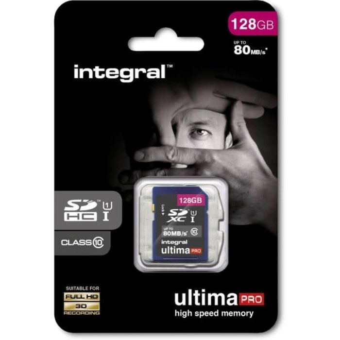 Integral 128GB UltimaPro High Speed SDHC - class 10 - up to 80MB/s UHS-I class 1