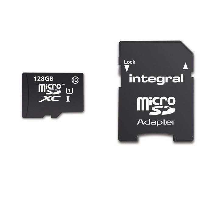 Integral 128GB Tablet & Smartphone microSDHC - class 10 - Up to 90MB/s incl. SD-adapter