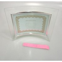 Glass photo frame curved L size