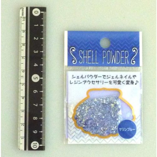 Nail art parts, shell powder, marine blue 