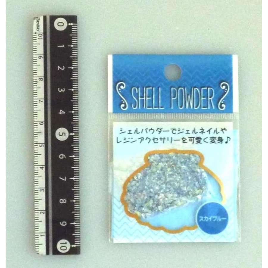 Nail art parts, shell powder, sky blue-1