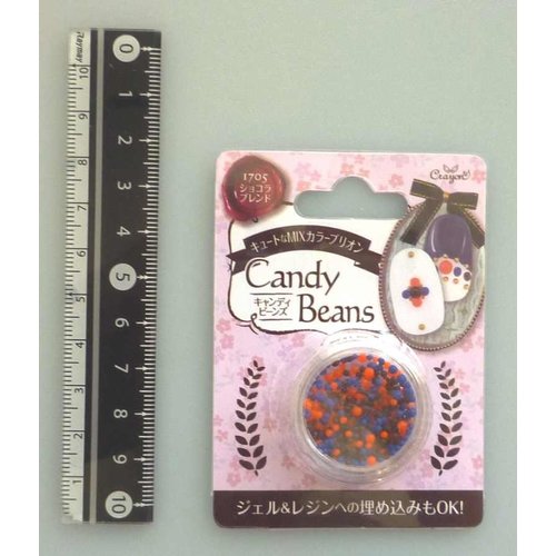 Candy motif beads chocolate blend 