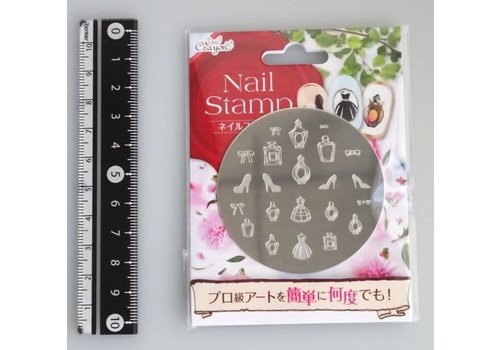 Nail art stamp, girly items 