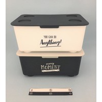 Stacking box with lid mono-tone