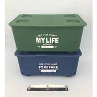 Stacking box with lid color