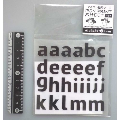 Iron transfer sheet mat small letters a to m 