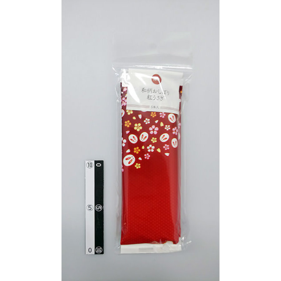 Luxury Japanese pattern et wipes Red rabbit 5P-1