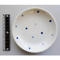 Schaaltje met blauw stippenpatroon, 12 cm