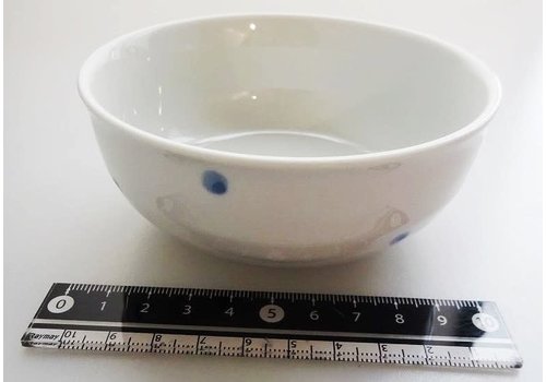 Kommetje met blauw stippenpatroon, 10,5 cm 