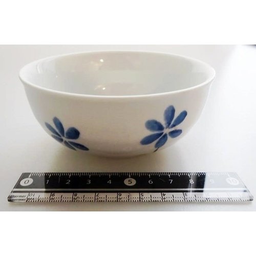 Standing flower pattern blue small bowl S 