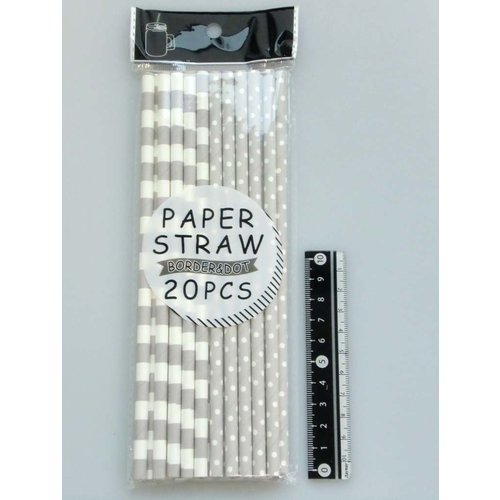 Paper straw 20p B&D : PB 