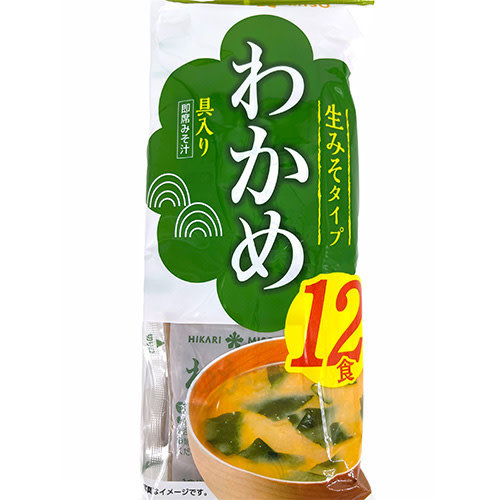 Sokuseki Nama Misoshiru Wakame 12p (Instant Miso Soup, Wakame Seaweed) 
