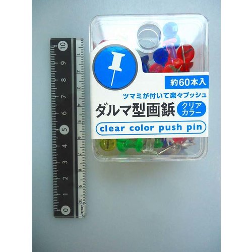 Drawing pin clear color 60p 