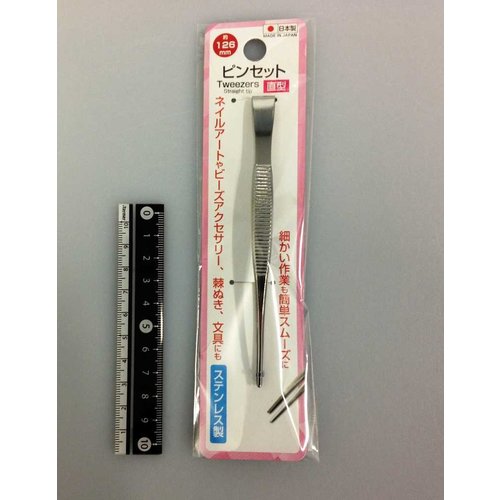 Tweezers straight 126mm 