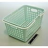 Plastic basket with handle, light blue