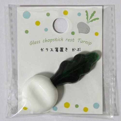 Glass chopstick rest turnip 