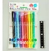 Cap type slim color ball point pen 10 colors