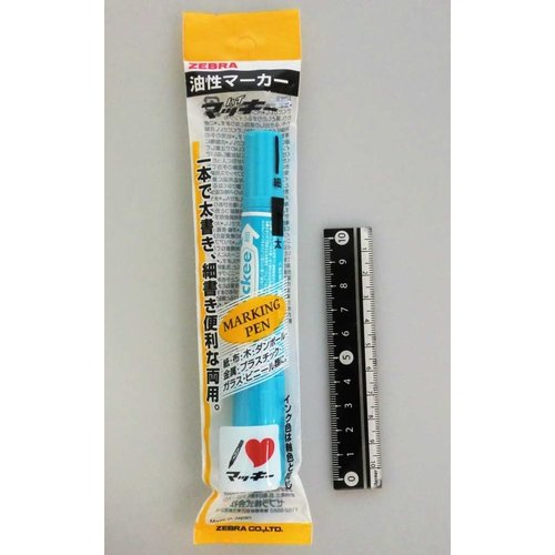 Zebra oil-based marker L blue 