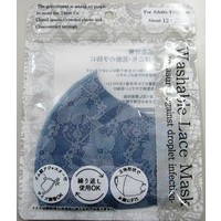 Washable lace mask (Misty Blue)