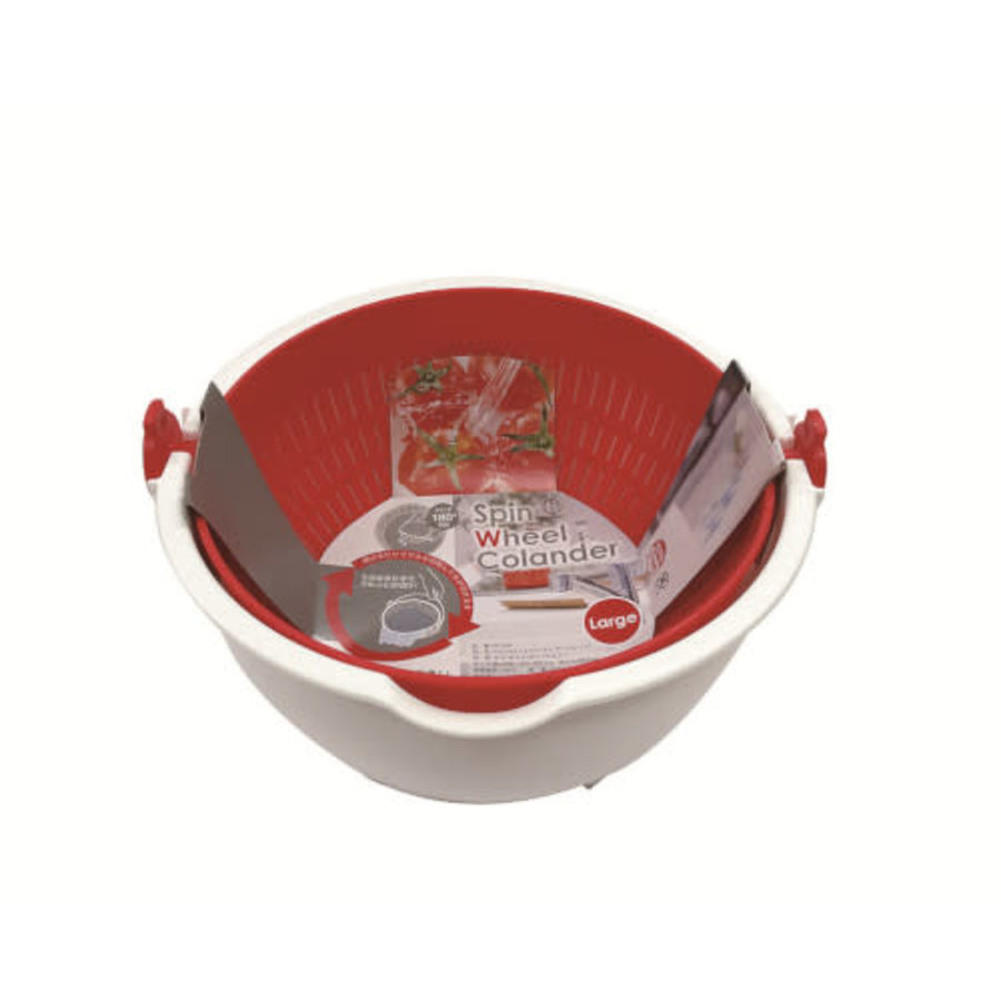Spin Wheel Colander Small (Red)-1