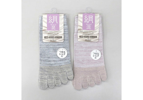 ladies' silk blend toe socks WJ-699 