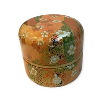 Temari canister Orange Flower C-14