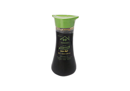 LESS SALT SOY SAUCE GLASS BOTTLE 150ML YAMASA 