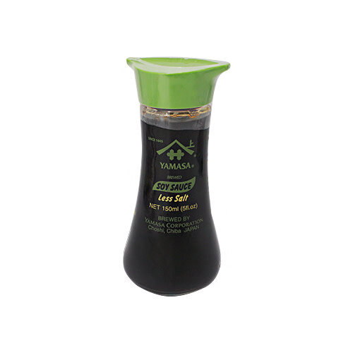 LESS SALT SOY SAUCE GLASS BOTTLE 150ML YAMASA 