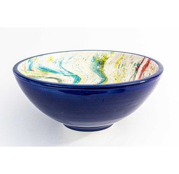 Serveerschaal Keramiek Aguas Blauw ∅ 28 cm