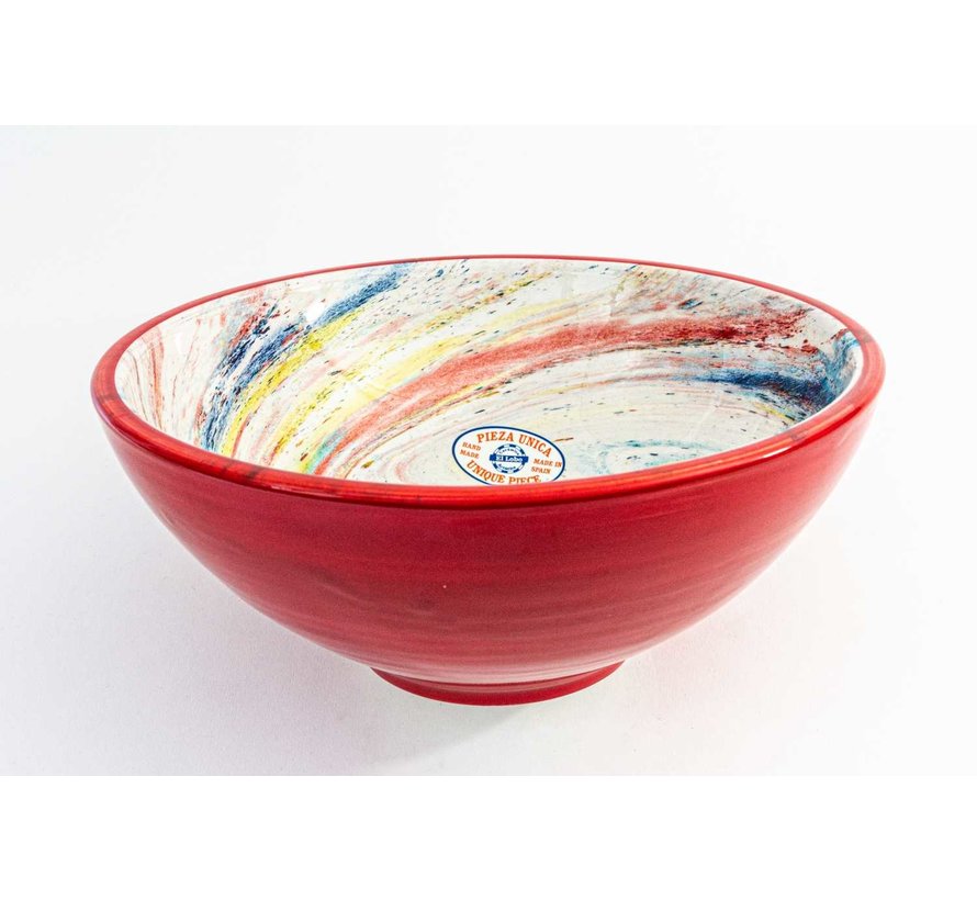 Serving Bowl Ceramic Aguas Red ∅ 28 cm